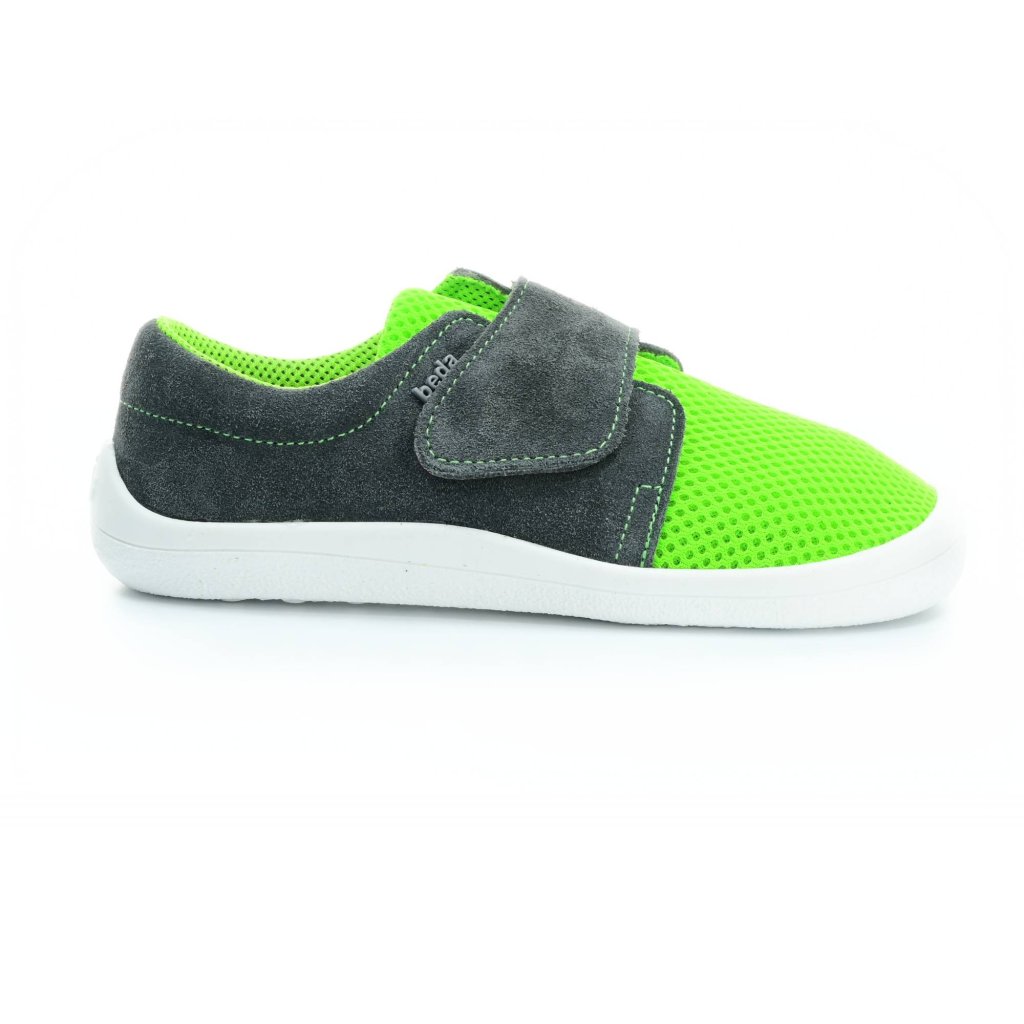 Beda Lime Barfußsneakers (BF 0001/SK/1W Mesh mit Leder)