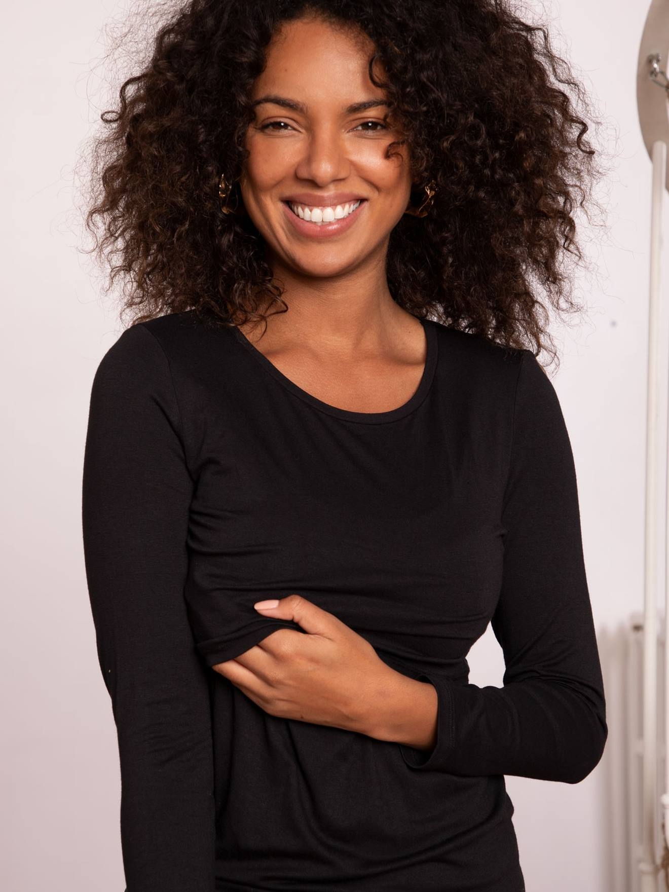 Envie de Fraise Nachhaltiges Shirt für Schwangerschaft & Stillzeit LINE LS ENVIE DE FRAISE - schwarz