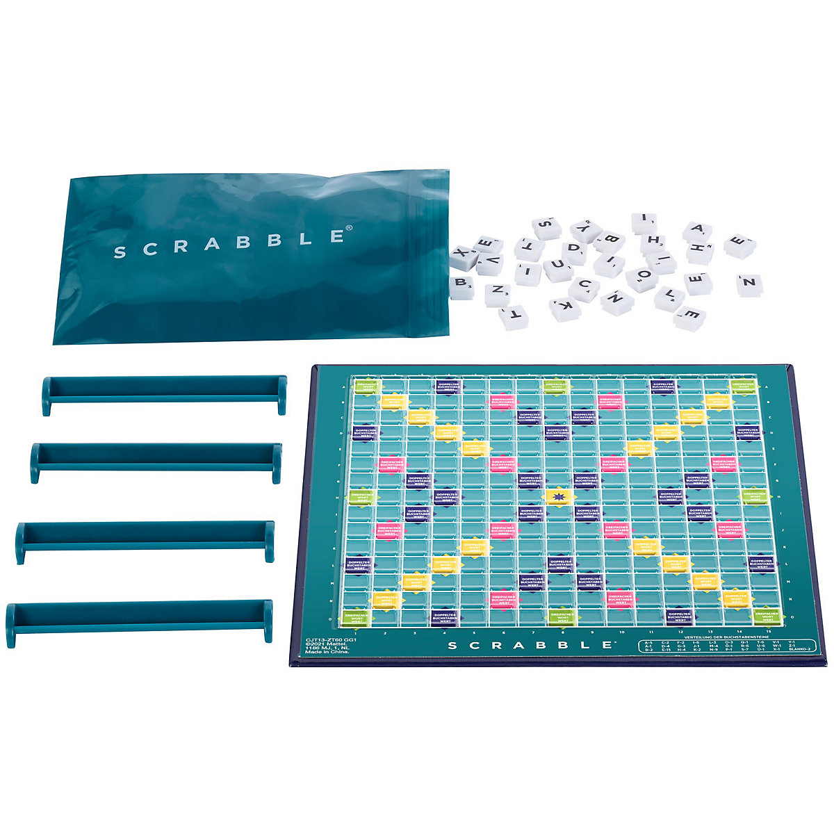 Mattel Games Scrabble Kompakt, Gesellschaftsspiel, Brettspiel, Reisespiel