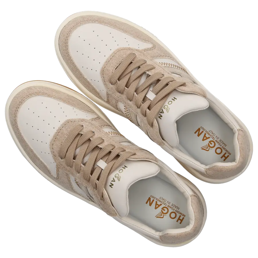 Hogan - Sneaker low H630 Kalbsleder Denim - beige