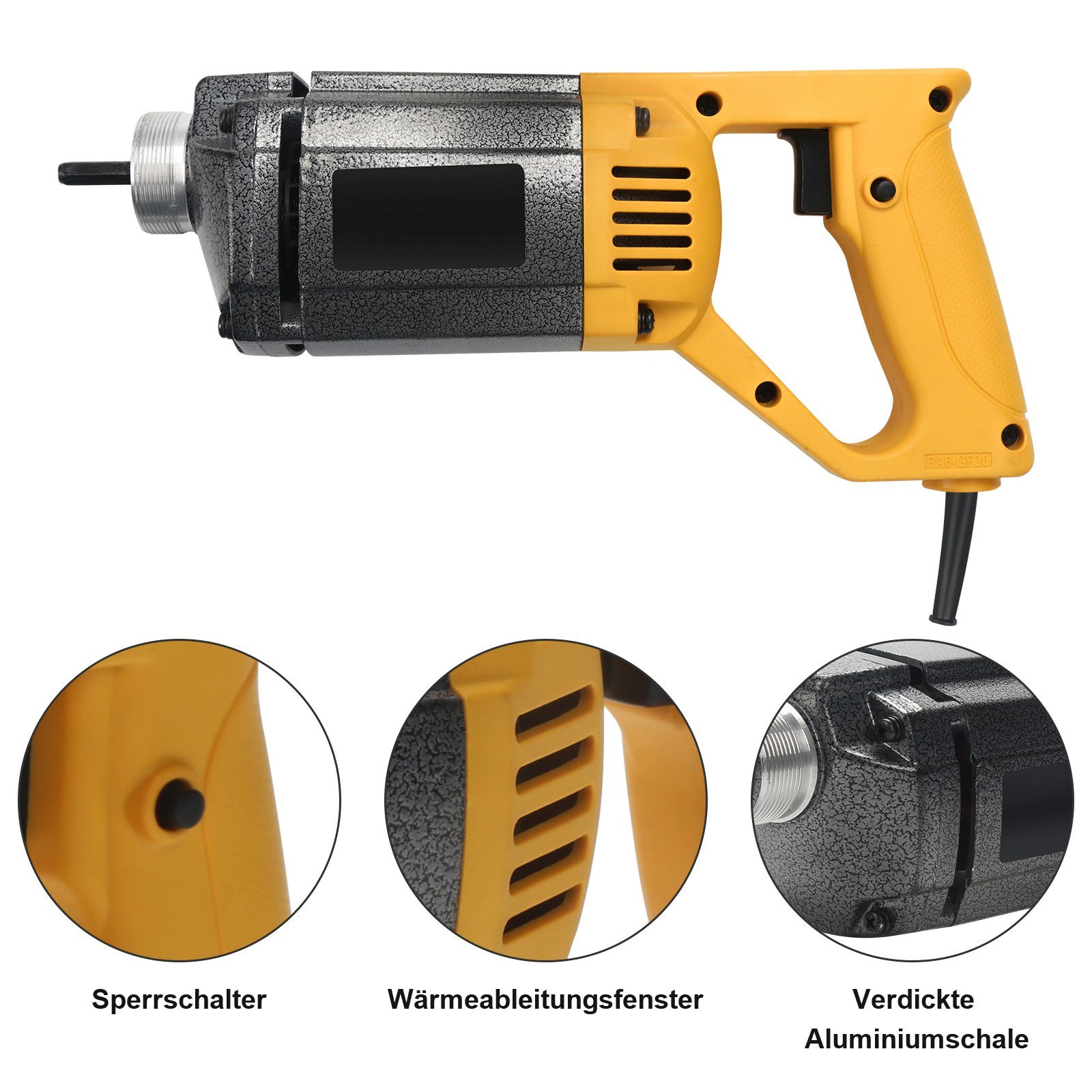 Clanmacy Rührwerk Betonrüttler Elektro 1.5m 220V Ø 35 mm Elektro 1000W Rüttelflasche
