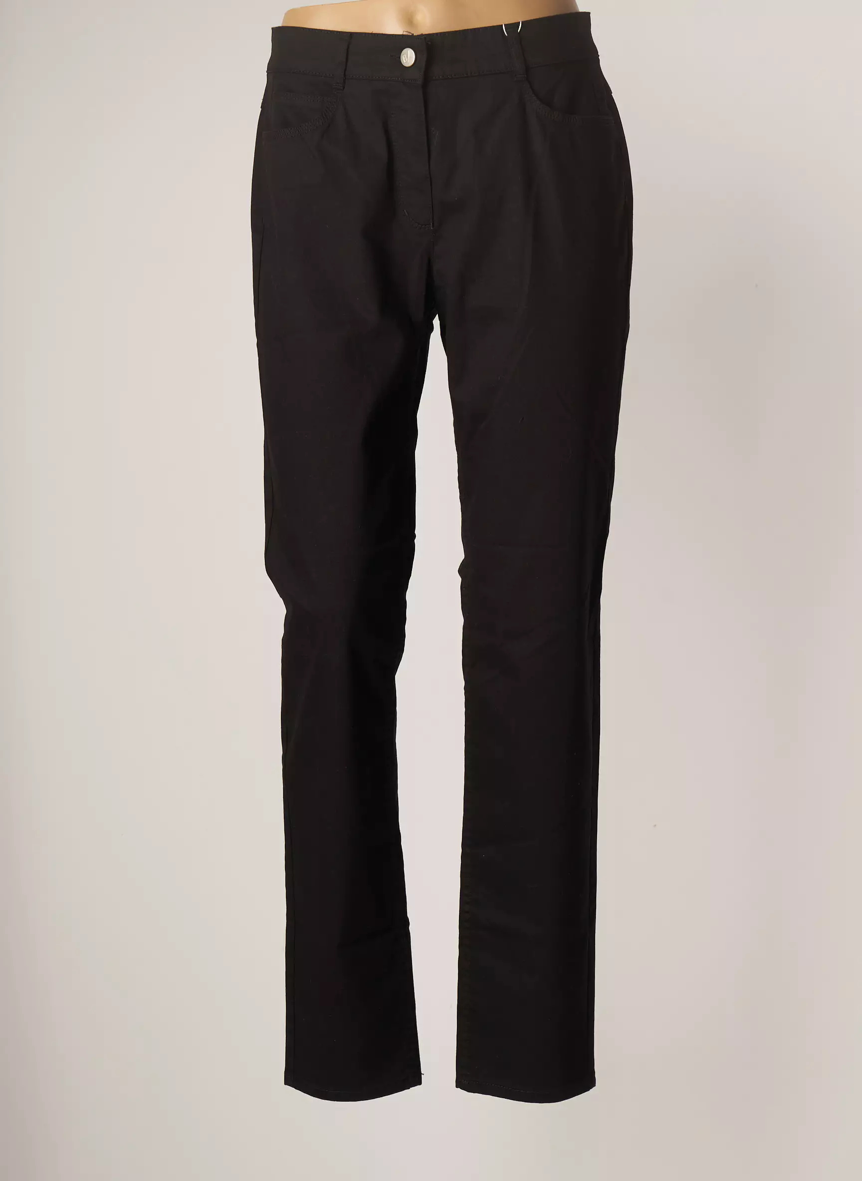 Bianca Pantalons Slim Femme couleur noir