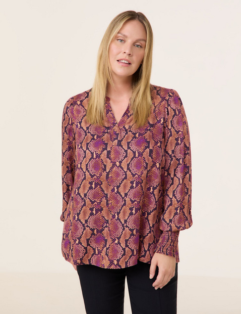 Bluse mit Python-Print