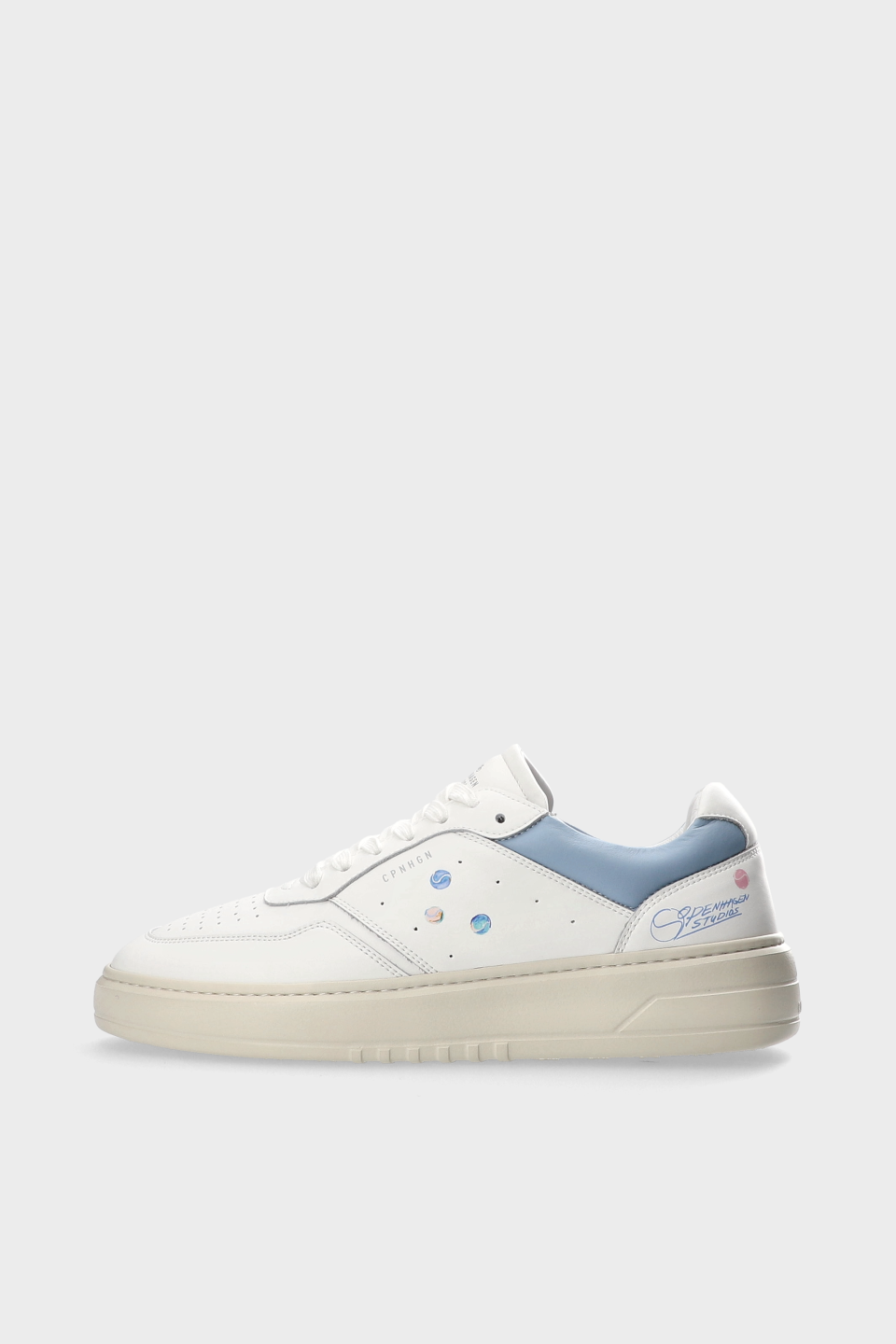 CPH MELBOURNE M - leather - white/light blue