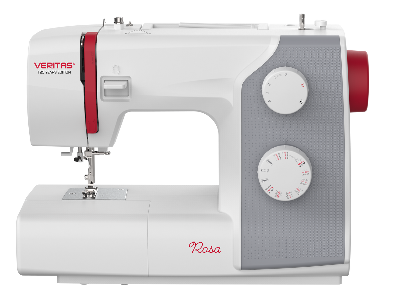 Crowntechnics VERITAS Rosa Nähmaschine 4-Stufen-Knopflochprogramm 23 Stichprogramme