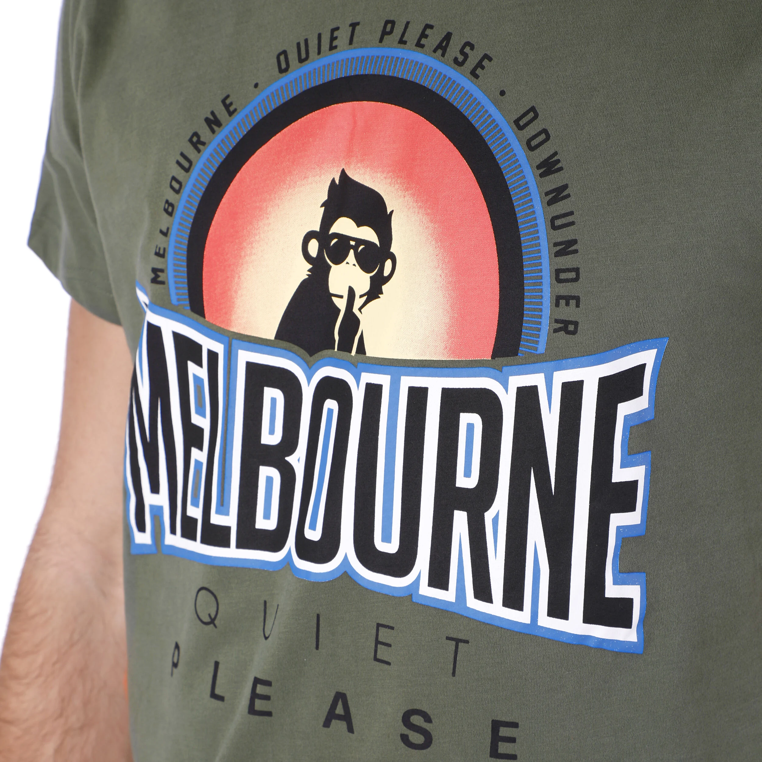 Melbourne Sunrise T-Shirt Herren - Khaki, Mehrfarbig