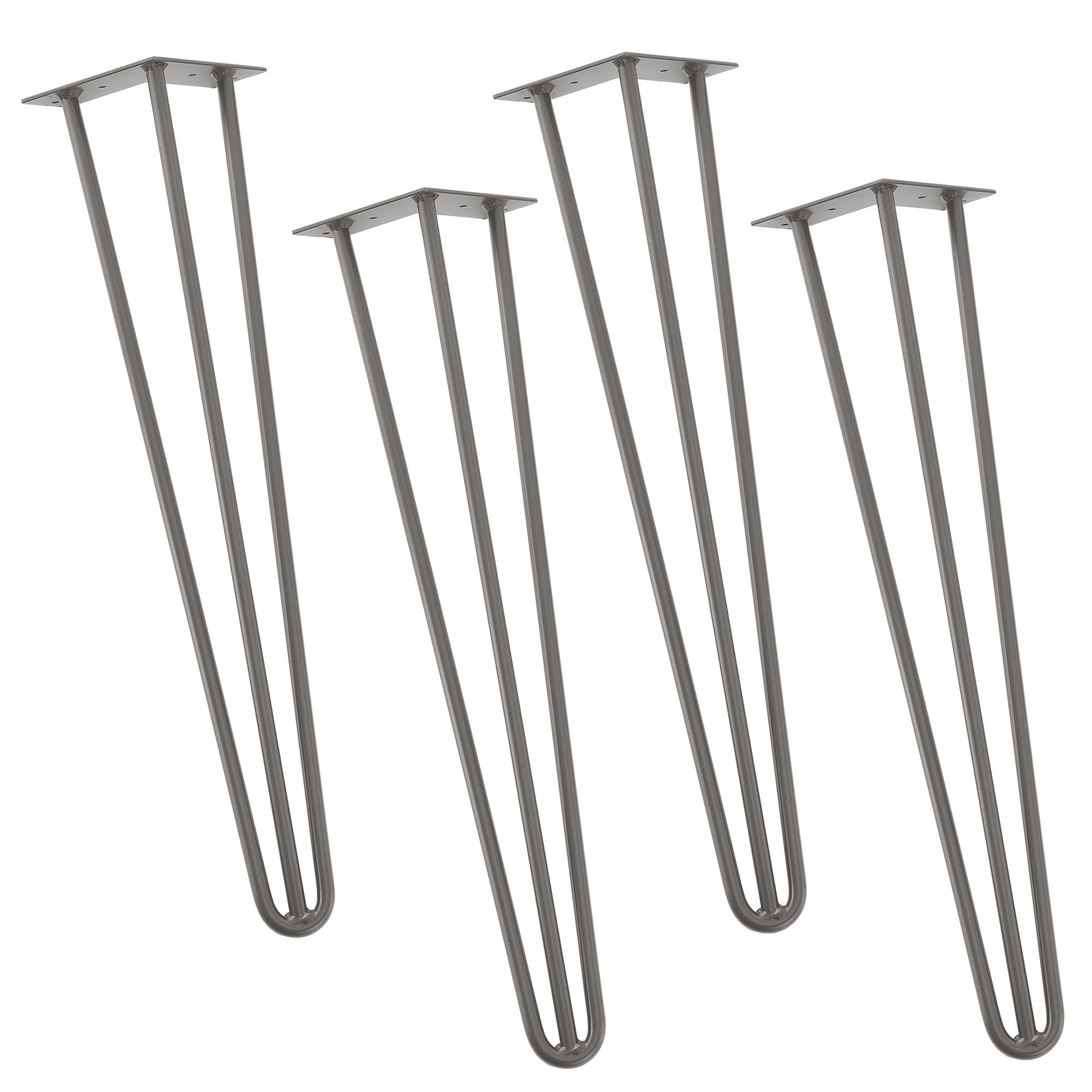 en.casa Möbelfuß, (Set), 4x Hairpin Leg Tischbein Haarnadelbeine Tischkufen DIY 72cm Stahl