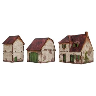 WW2 Normandy Farmhouse w. Outbuildings (PREPAINTED)
