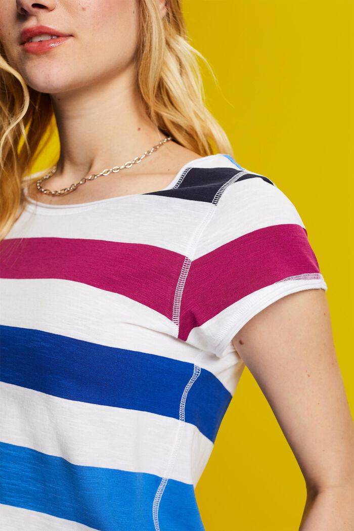 T-Shirt mit Streifen, 100% Baumwolle