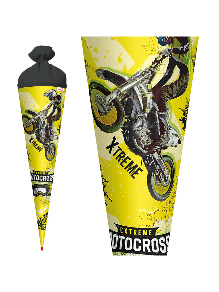 ROTH Schultüte groß Extreme Motocross 70 cm in Gelb günstig kaufen onesize