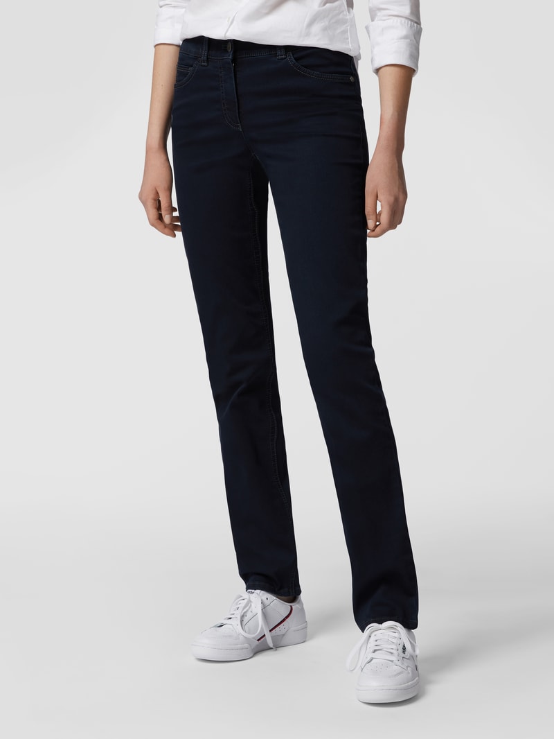Slim Fit Jeans mit Stretch-Anteil Modell 'Best4me' in marineblau