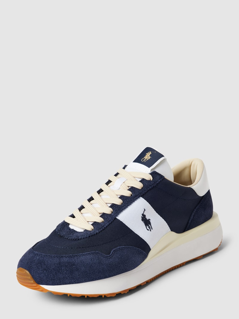 Sneaker mit Label-Details in marineblau