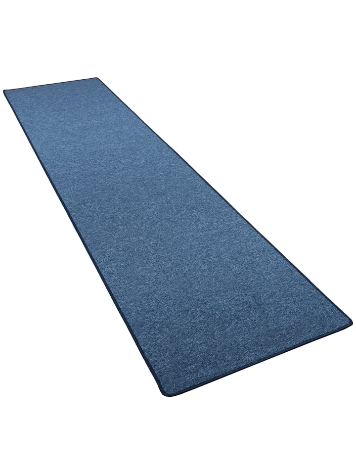 Snapstyle Feinschlingen Velour Läufer Teppich Strong in Dunkelblau günstig kaufen