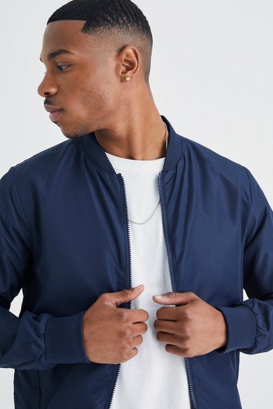 Basic Nylon-Bomberjacke