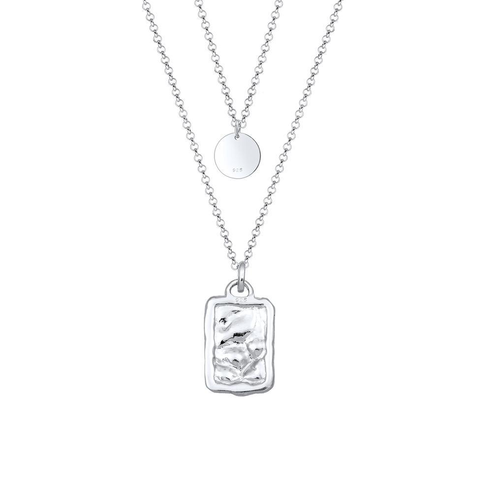 Elli Elli Collier Layer-Conception avec Geo Organique Pendentif Collier Femme-(925/100 collier