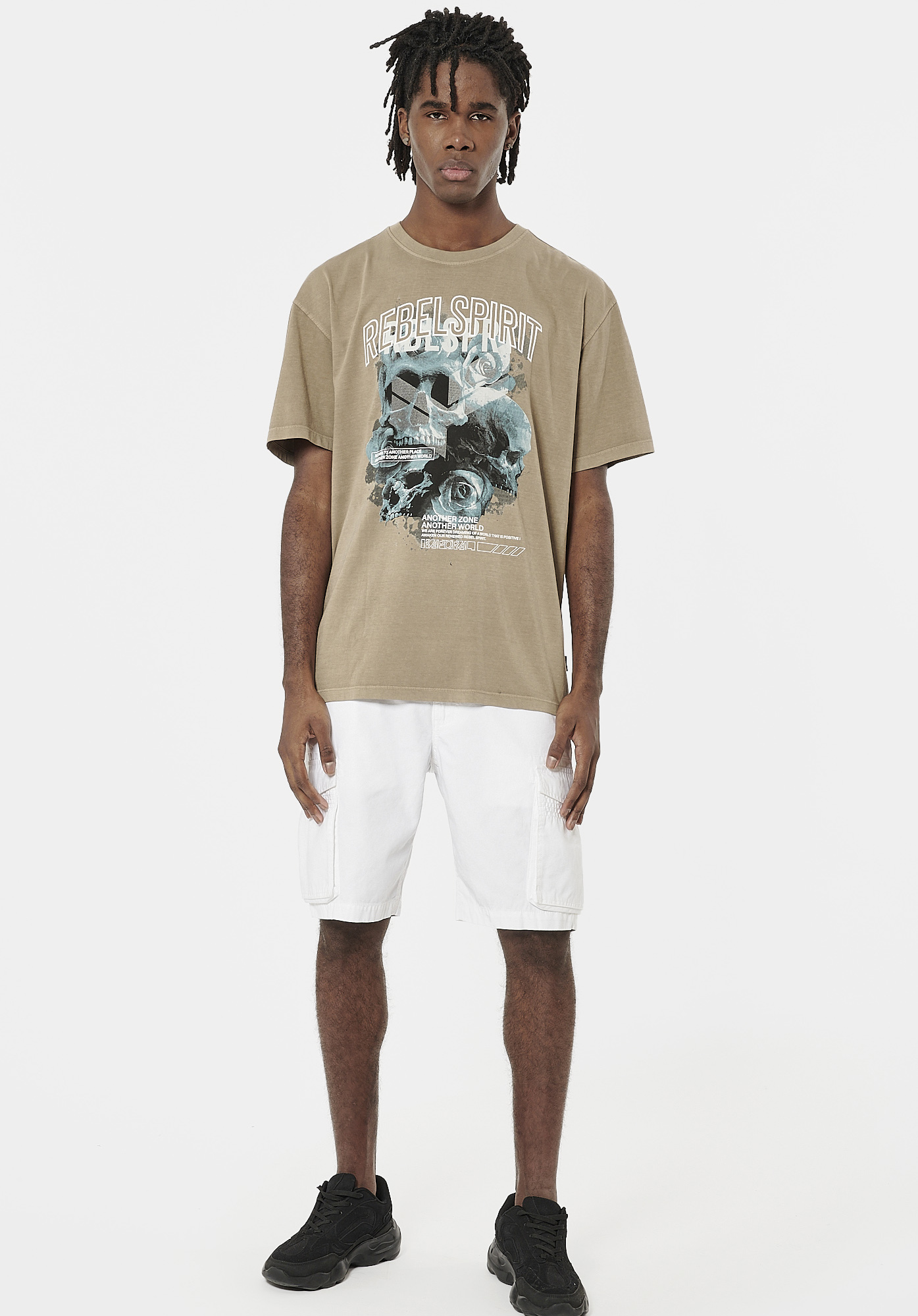 MARCO  Short blanc cargo homme en 100% coton