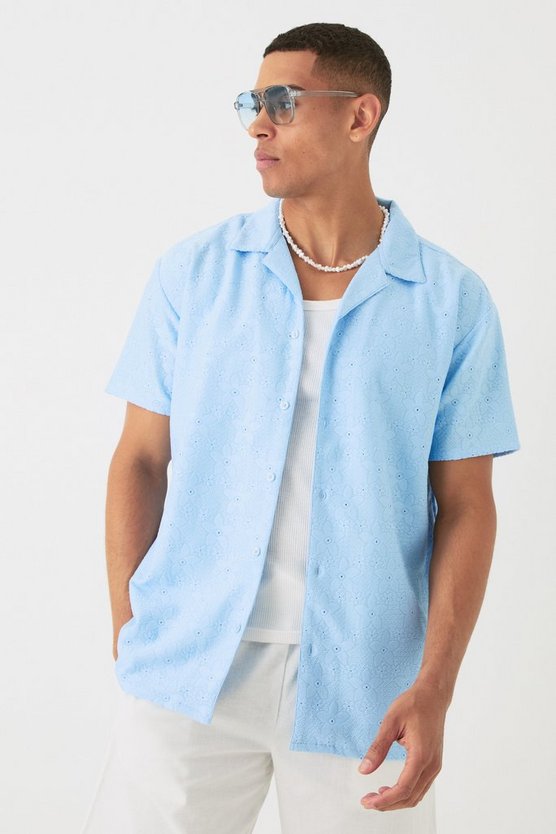Oversize Hemd mit Blumen-Detail