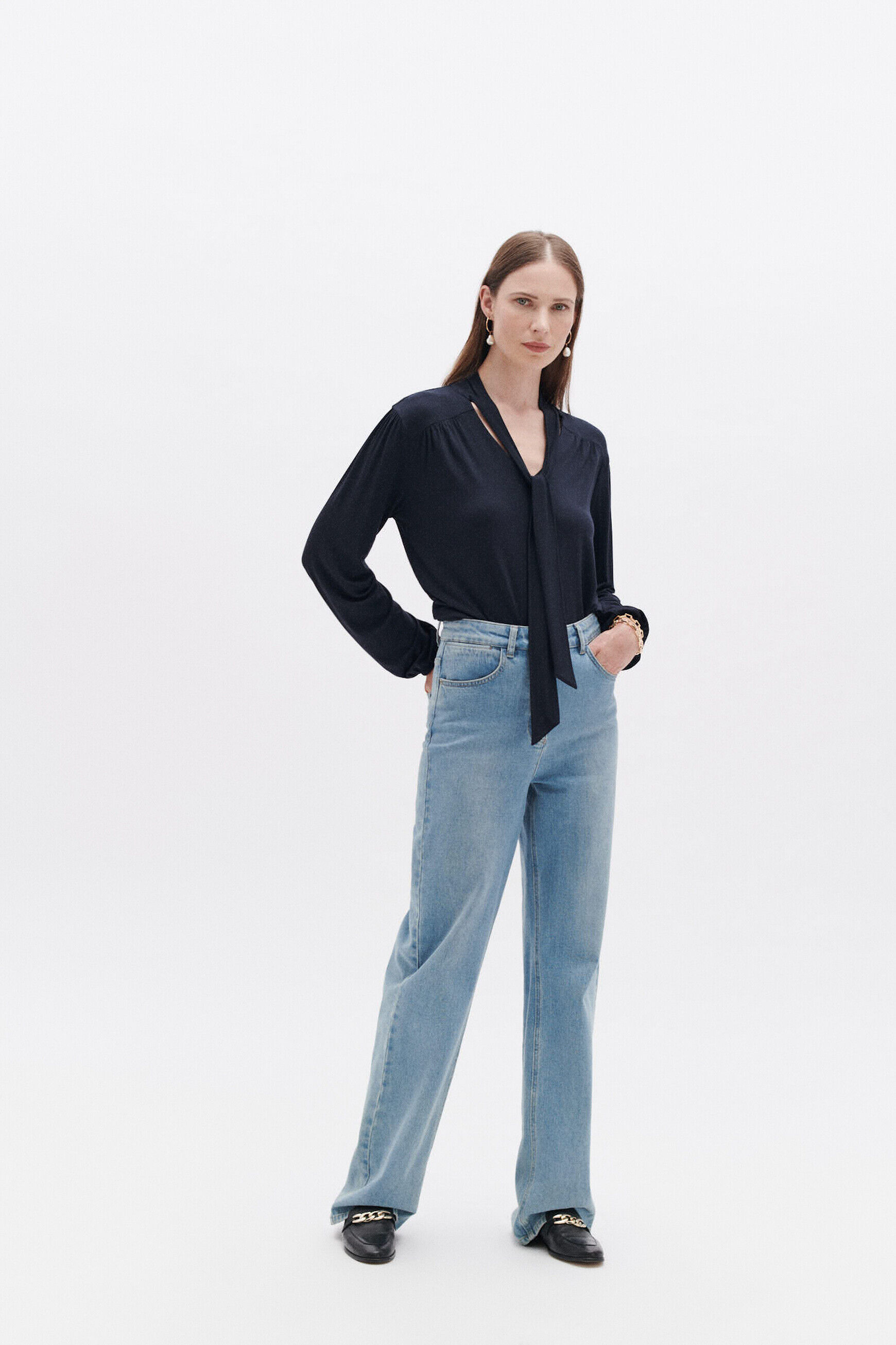 T-shirt taj bleu marine femme
