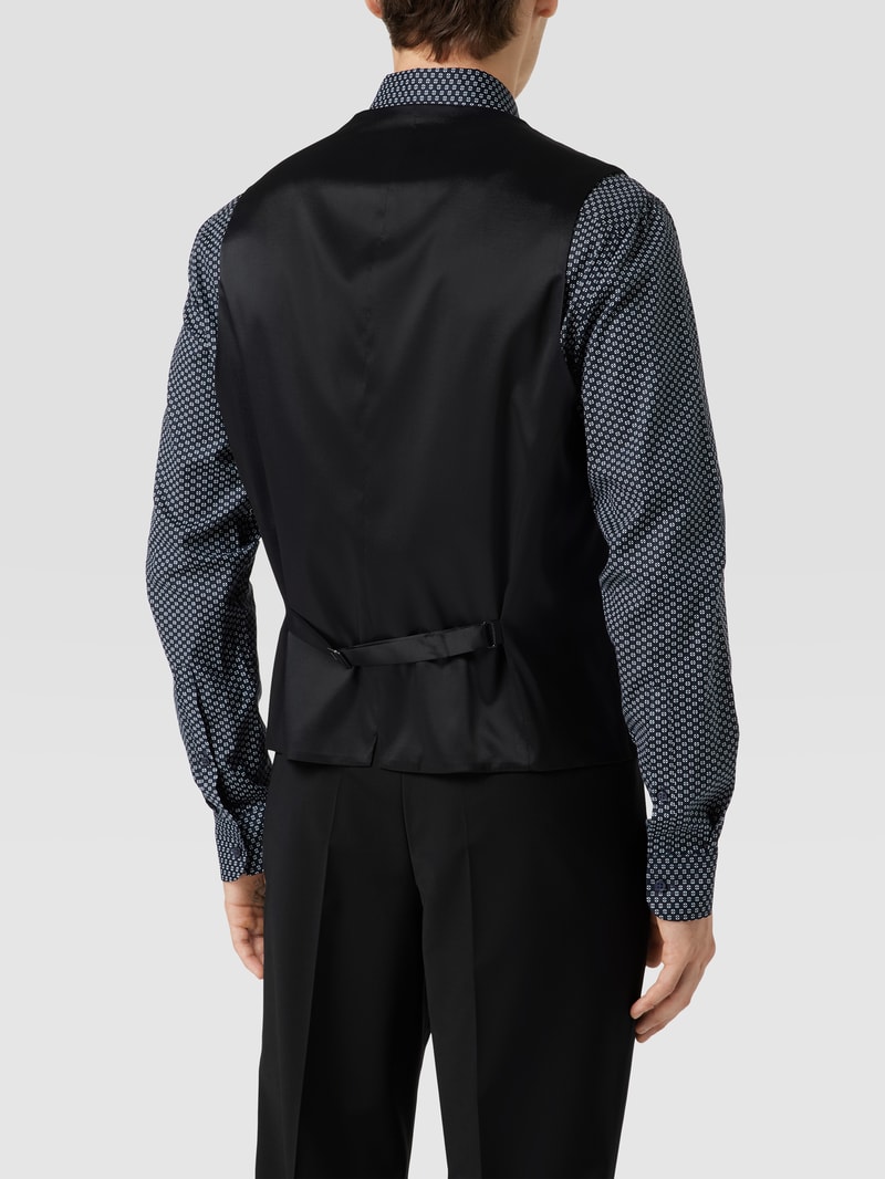 Weste mit Paspeltaschen in schwarz