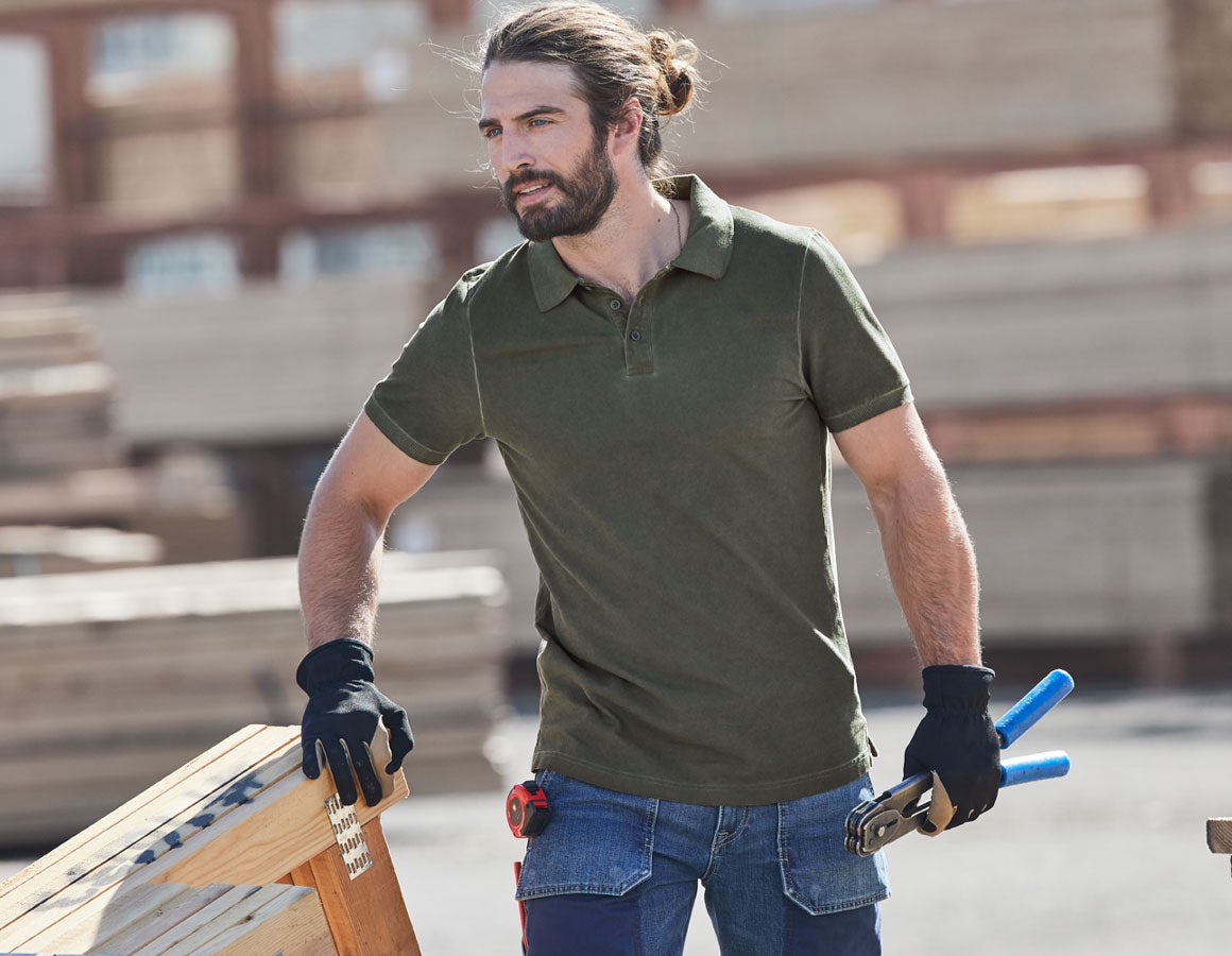 e.s. Polo-Shirt vintage cotton stretch