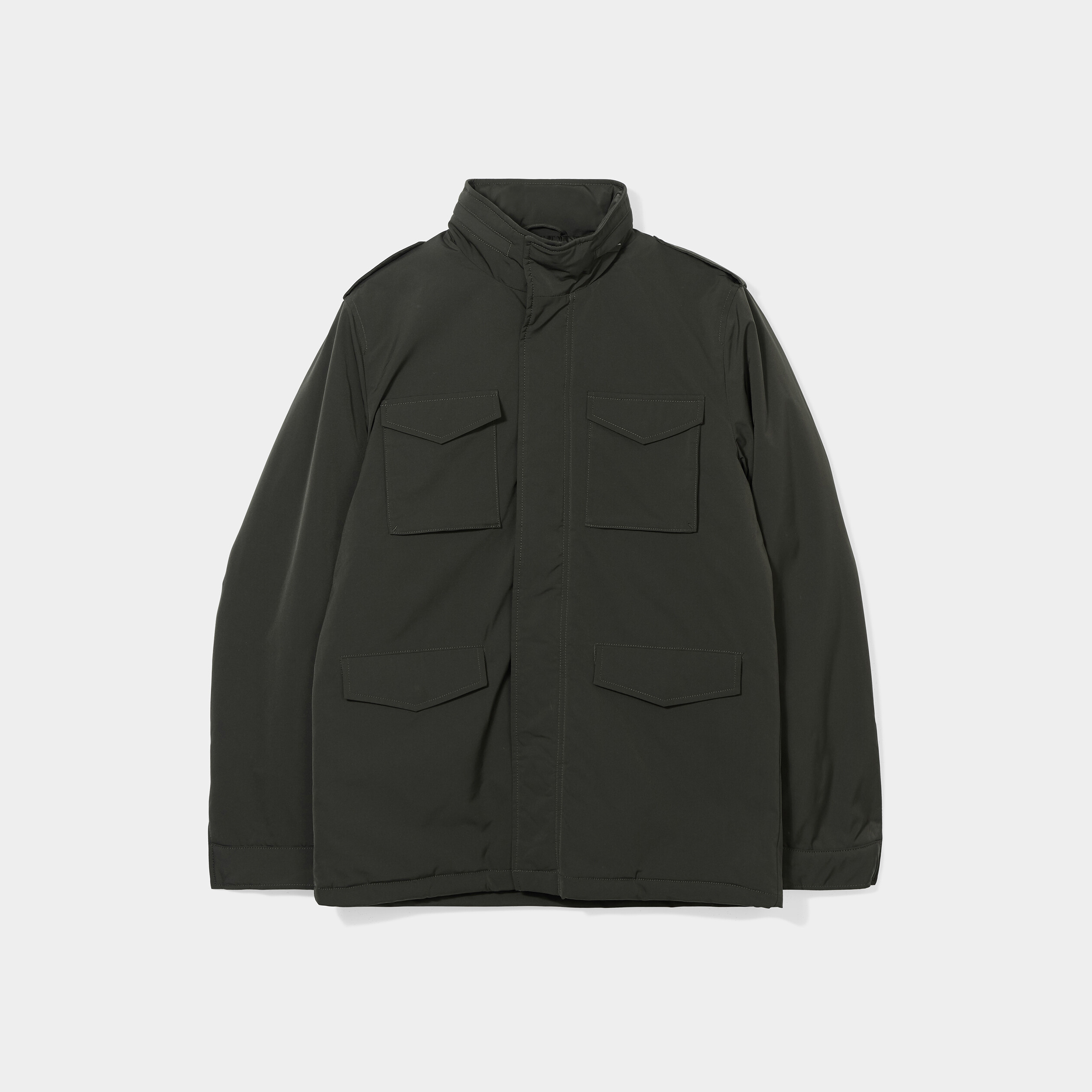 Veste saharienne poches à rabats vert kaki homme | La Halle