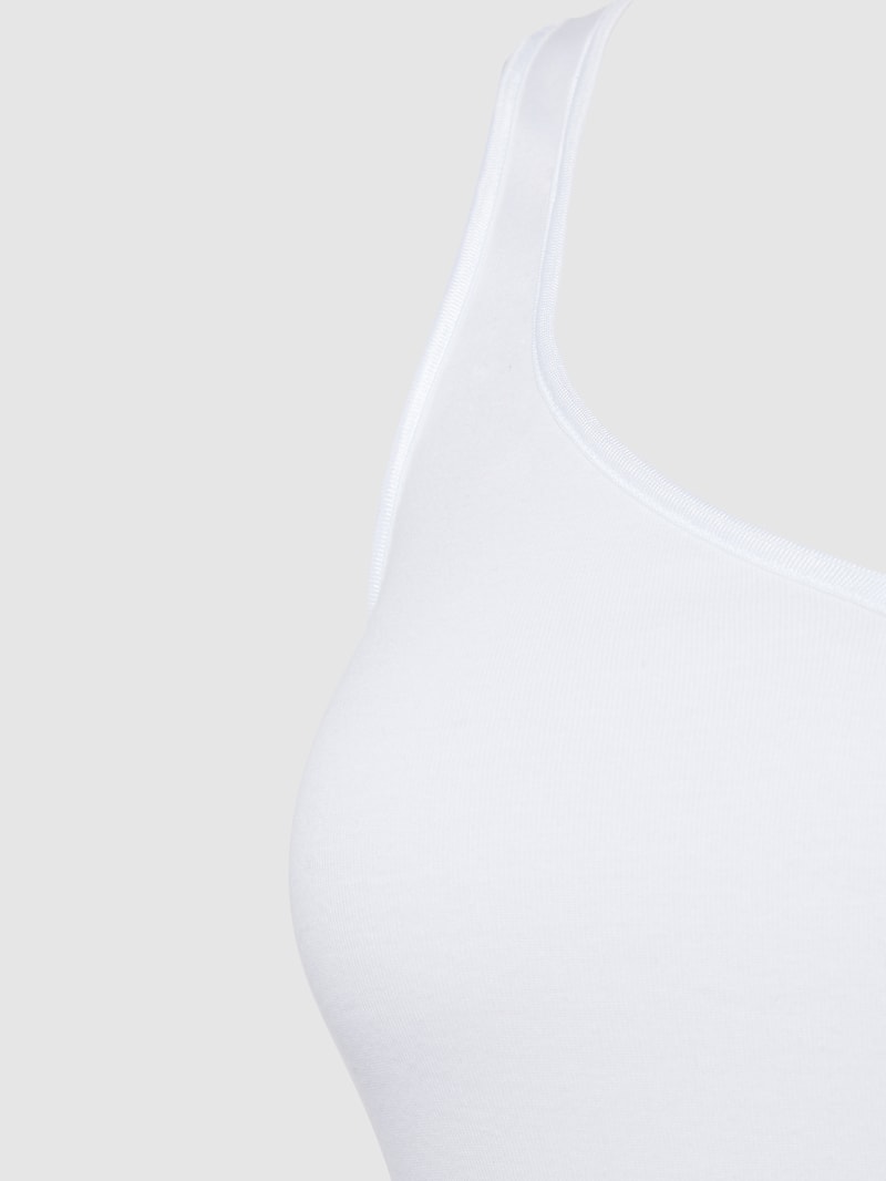 Trägertop in unifarbenem Design in weiß