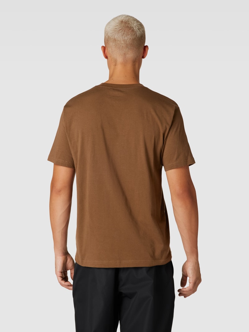 T-Shirt mit Logo-Print in dunkelbraun