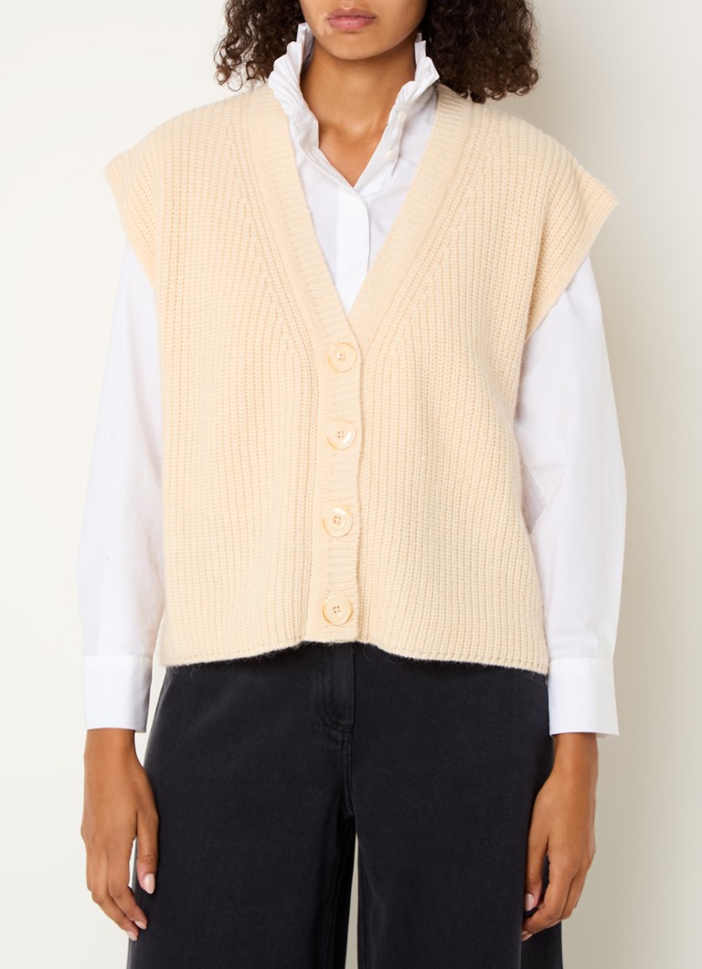 Gilet Sessùn Aragon in maglia grossa di misto lana d'alpaca