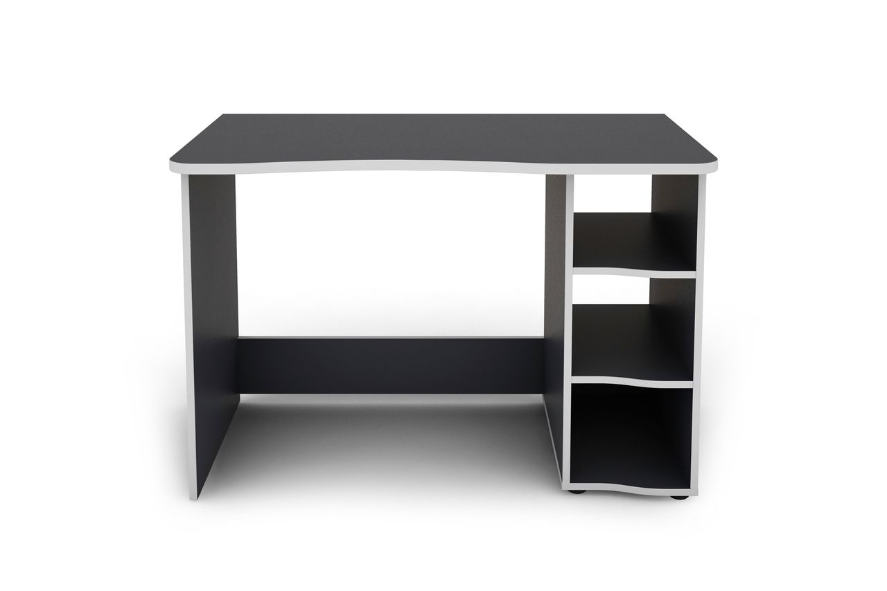byLiving NEO Schreibtisch, Breite 110 cm, anthrazit, Kanten weiß