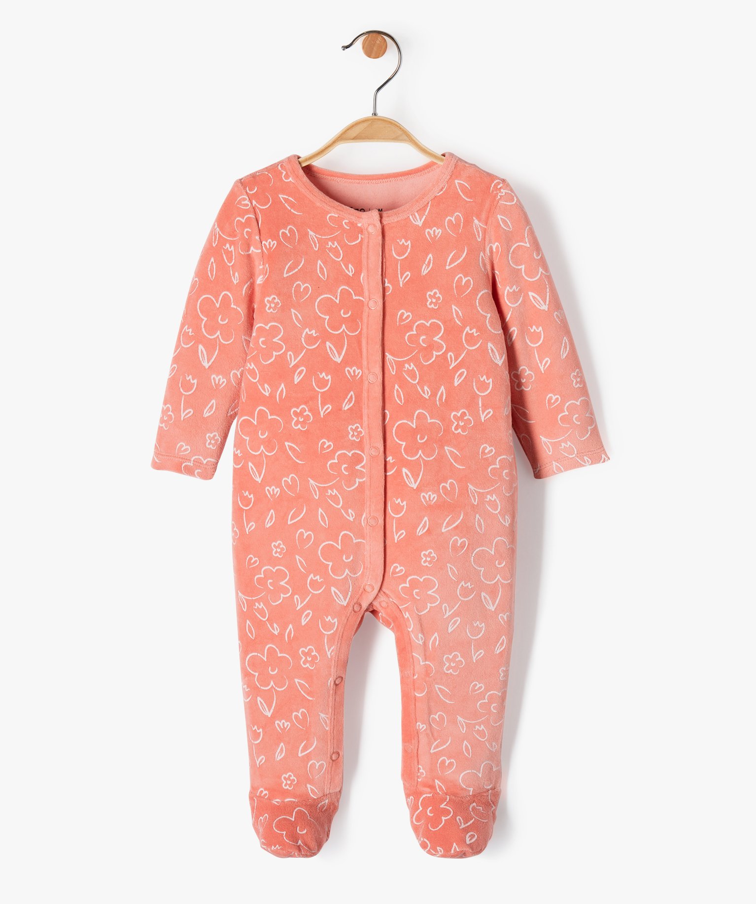 Pyjama bébé fille à motifs renards et petites fleurs multicolore | GEMO