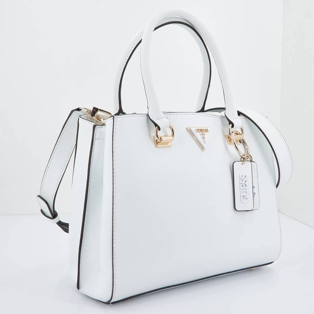 GUESS Handtaschen weiss NOELLE GIRLFRIEND SATCHEL
