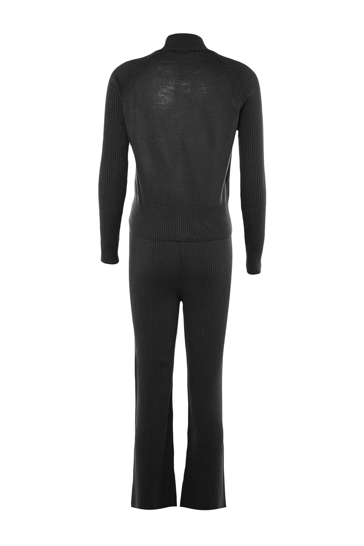 Trendyol Collection  Schwarzes Crop Wick Strickoberteil und -unterteil-Set TWOAW23AU00238
