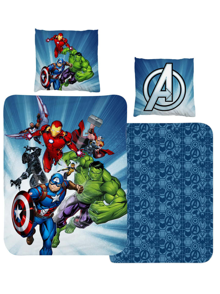 MARVEL COMICS Jungen Bettwäsche-Set Flanell 