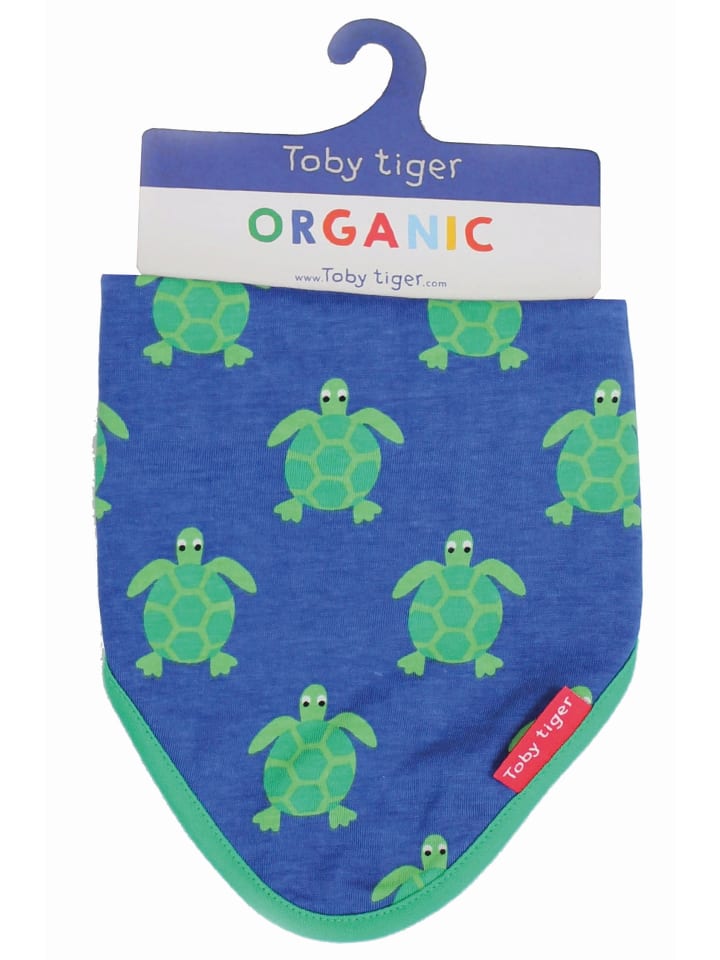 Toby Tiger Dreieckstuch mit Schildkröten Print in blau günstig kaufen 0