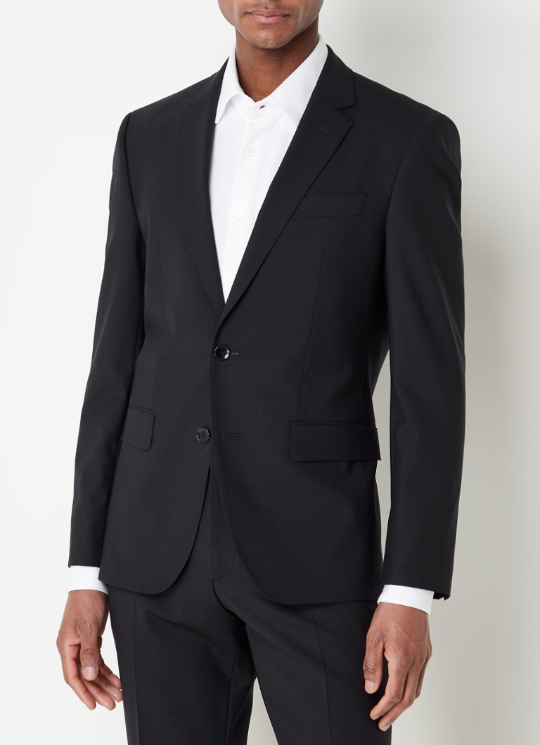 HUGO BOSS Slim fit divdaļīgs uzvalks no neapstrādātas vilnas