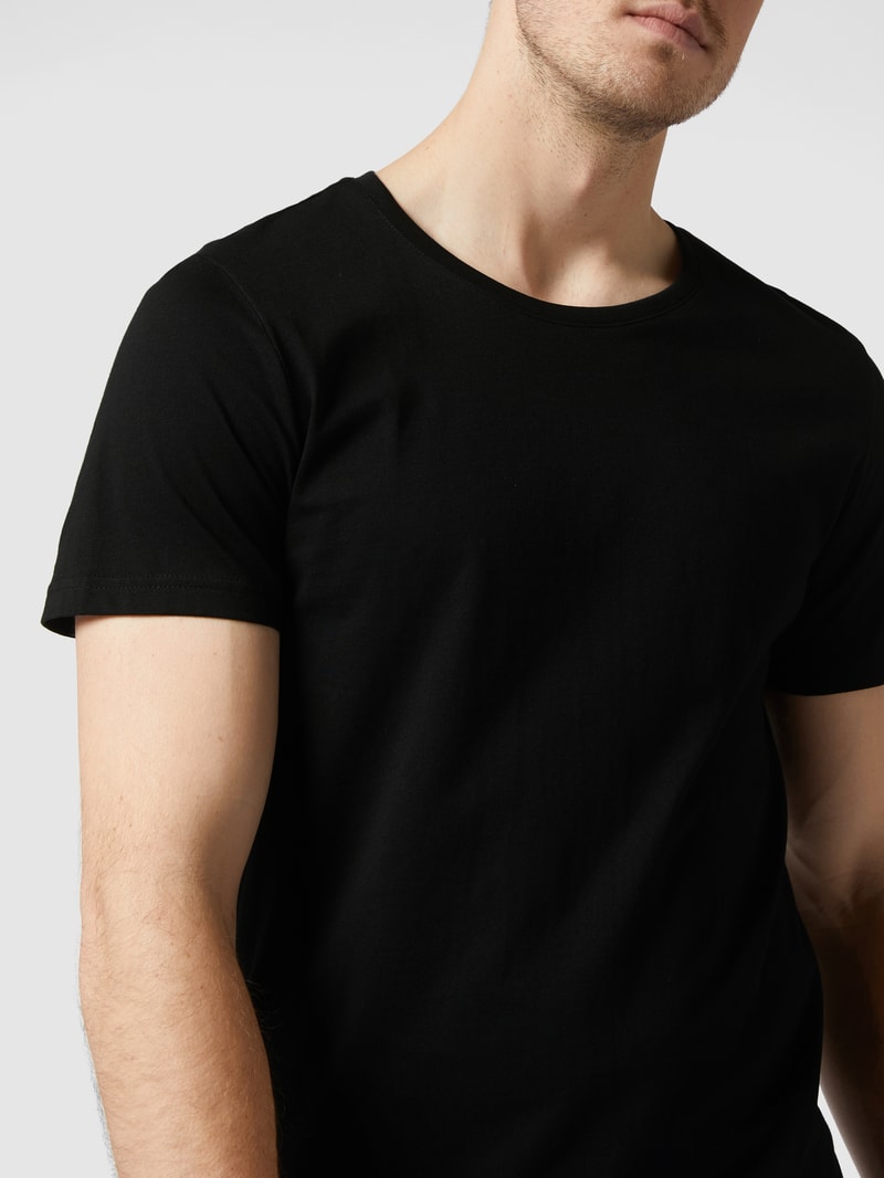 T-Shirt aus Bio-Baumwolle im 2er-Pack in schwarz