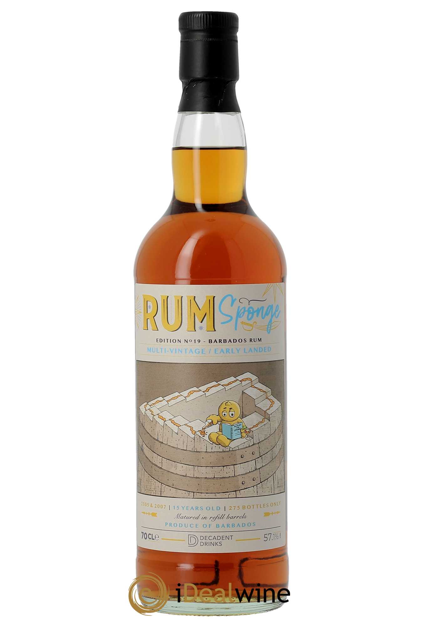 Rhum Decadent Drink 15 ans Edition No 19 Sponge (70cl)  - Lot de 1 Bouteille