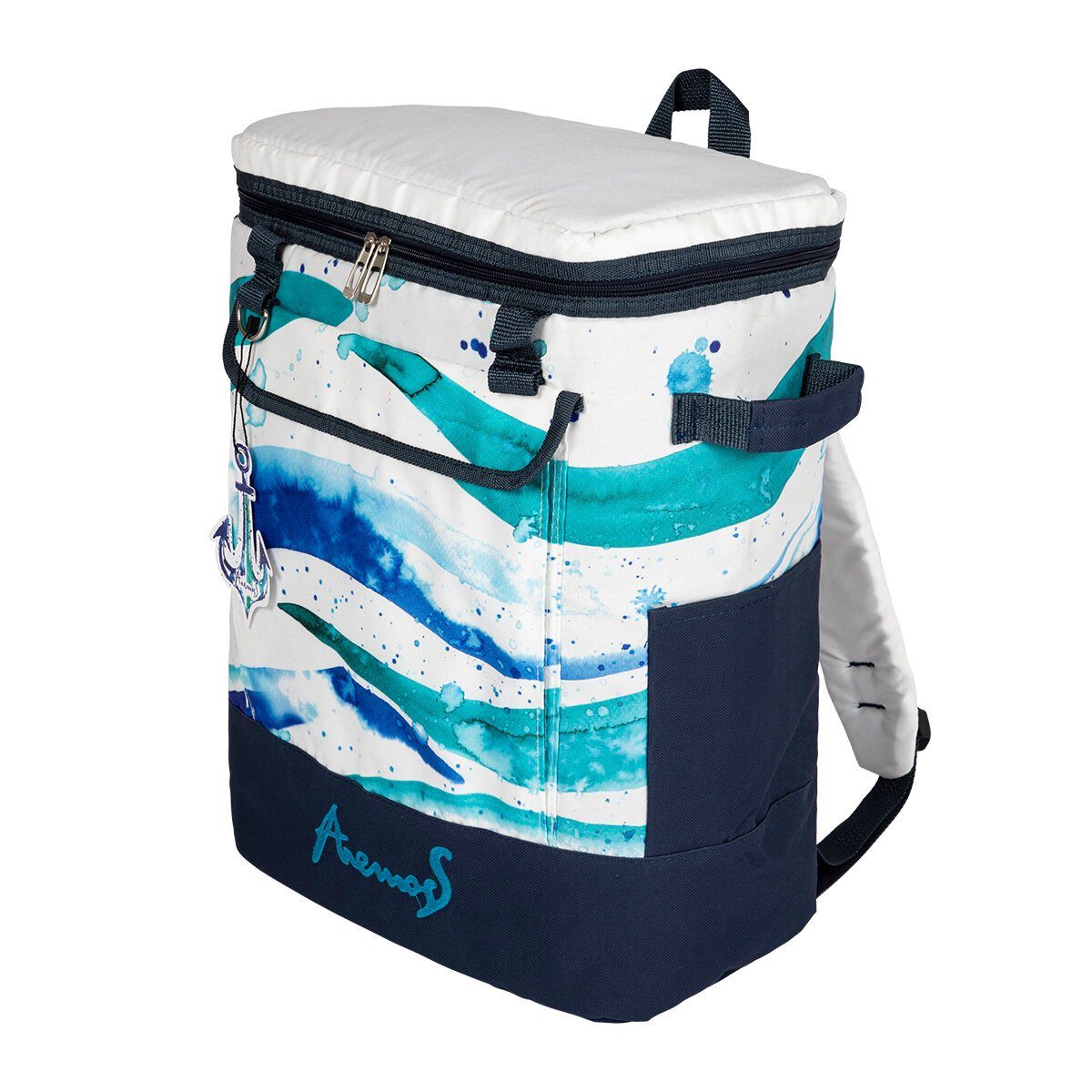 ANEMOSS Kühltasche Anemoss Marine Collection Waves Kühlrucksack, Weiß