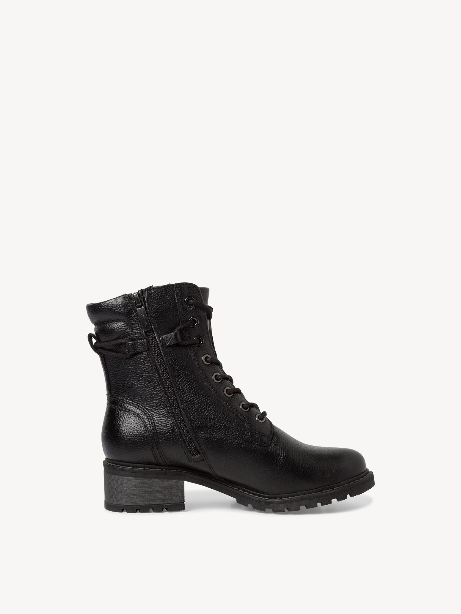 Bottine en cuir - noir