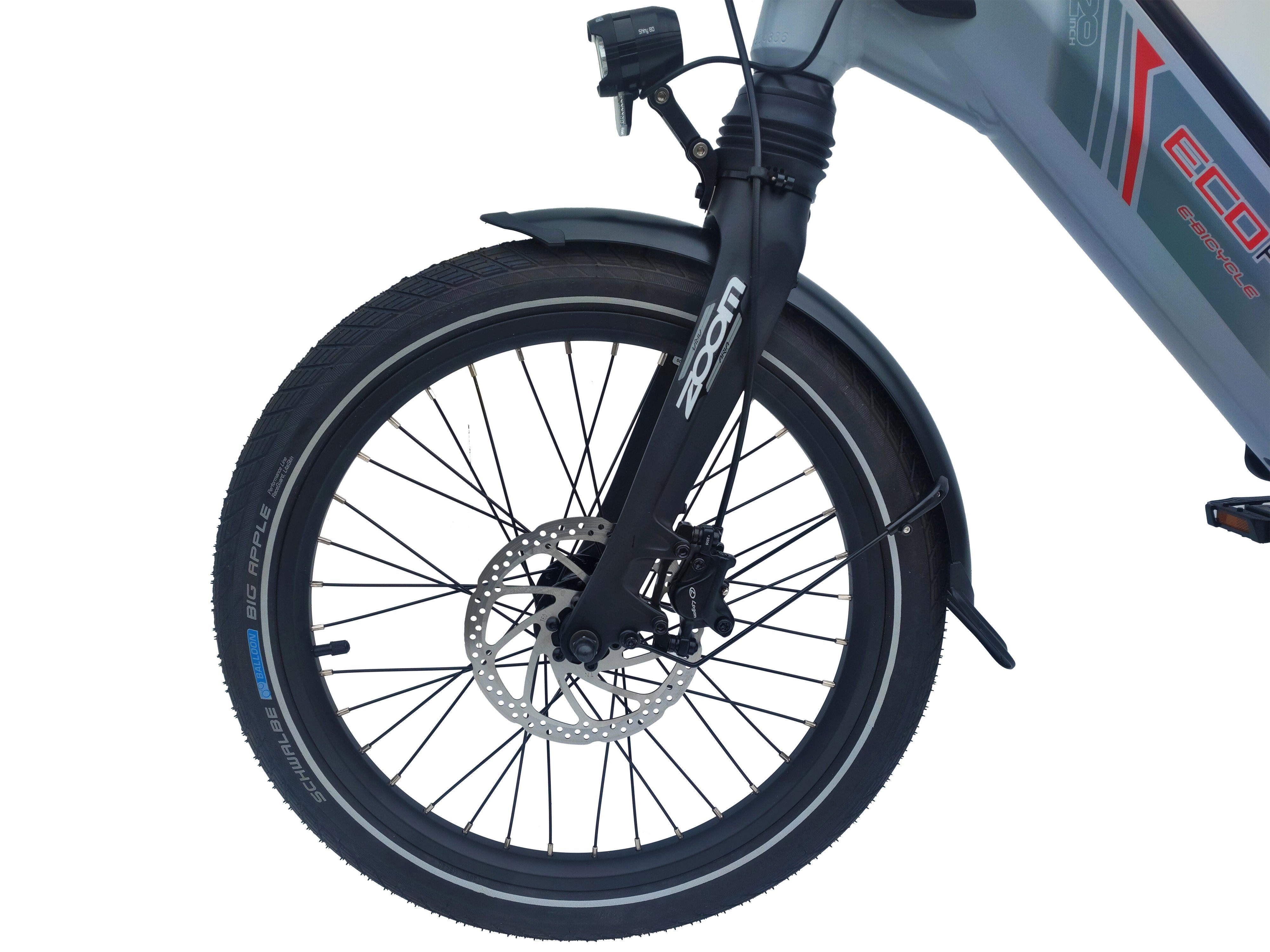 Ecofold E-Bike 20 Zoll ECOFOLD BFM420 E-bike Klapprad BaFang Mittelmotor schwarz, 8 Gang Shimano, Nabenschaltung, Mittelmotor