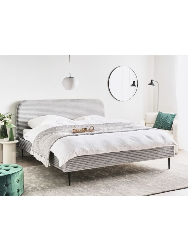 Beliani Doppelbett FLAYAT in Grau/Schwarz - (W) 193 x (H) 109 x (L) 215 cm günstig kaufen onesize