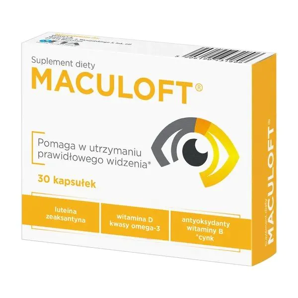 Макулофт, дијететски суплемент који садржи састојке који подржавају вид, капсуле