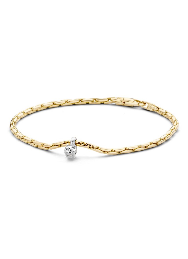 Blush Bracelet of 14 carat yellow gold with cubic zirconia 2156BZI