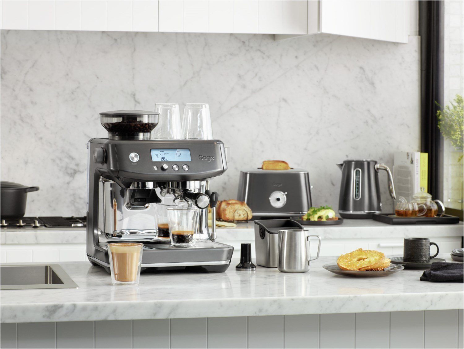 Sage Espressomaschine Espresso SES878BST4EEU1 Siebträgermaschine Appliances Barista Pro