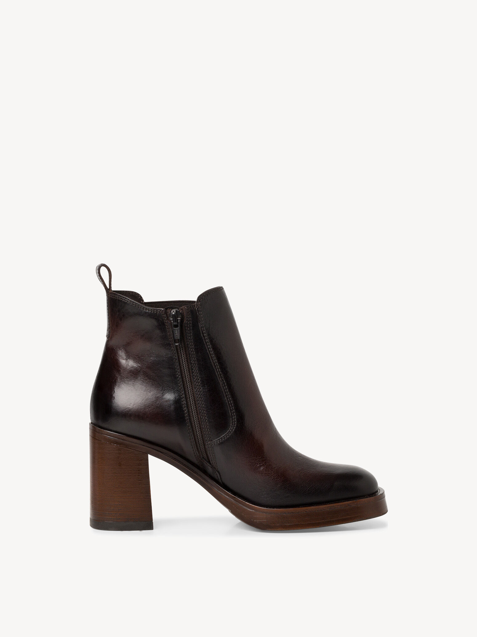Bottine Chelsea en cuir - marron