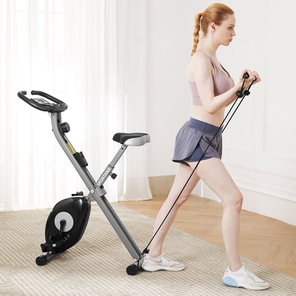 Sportana Heimtrainer Fitnessbike, Heimtrainer Eagle 2 klappbar 10 Stufen 7 Sitzhöhen LCD Display 2