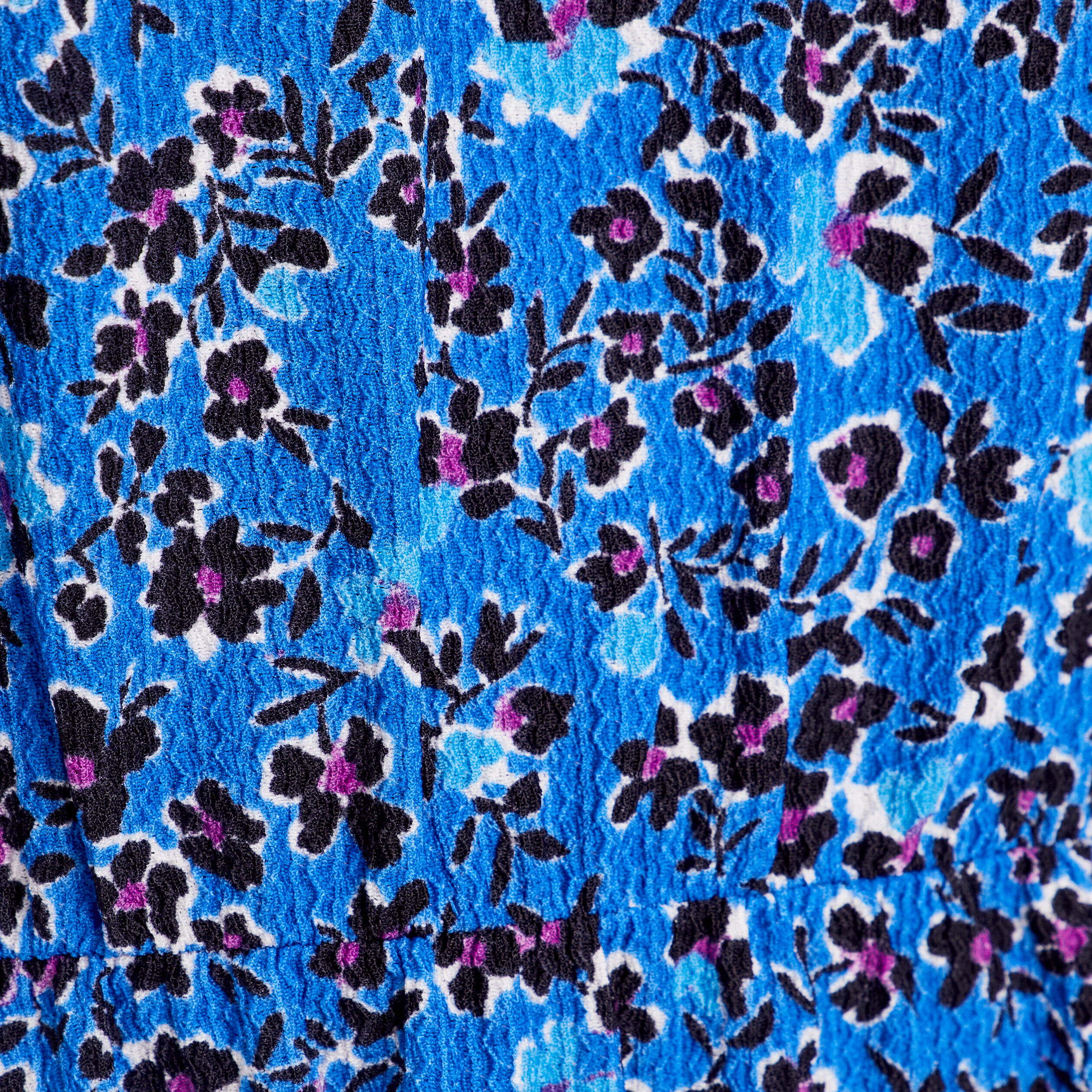 Robe évasée col en V bleu femme | Cache Cache