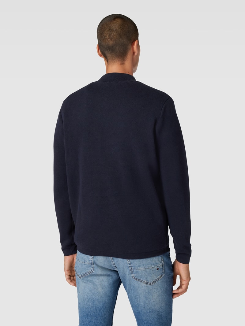 Sweatjacke aus reiner Baumwolle in marineblau