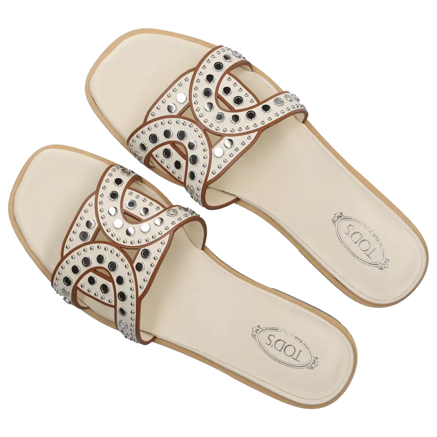Tod's - Pantoletten KATE Kalbsleder - beige