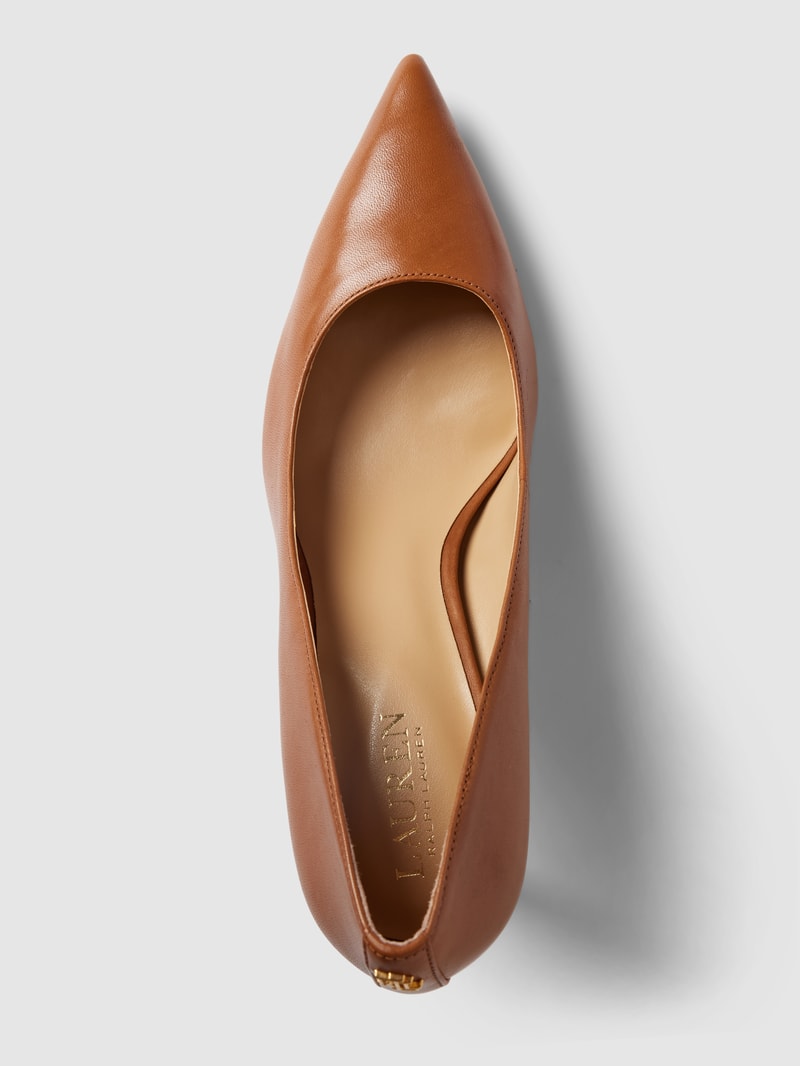 Pumps aus Leder Modell 'ANETTE' in cognac